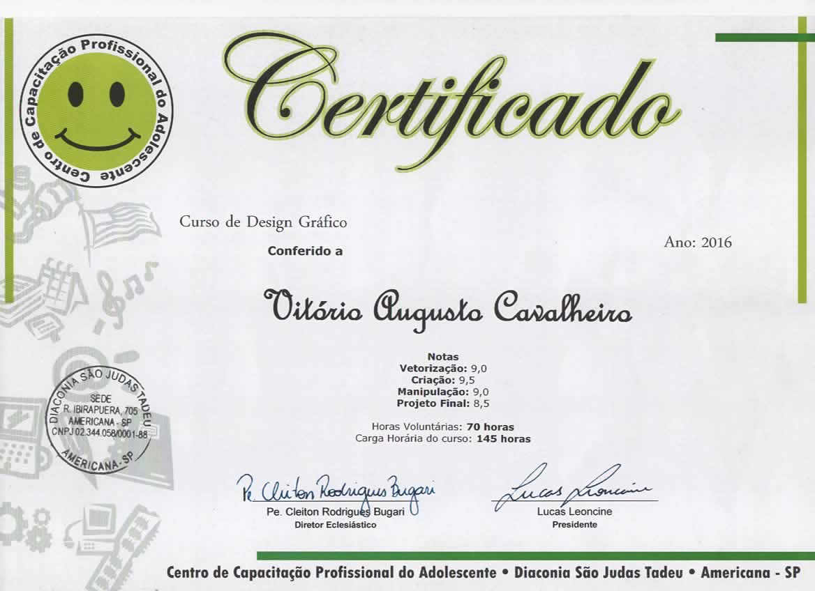 Certificado de Design Gráfico